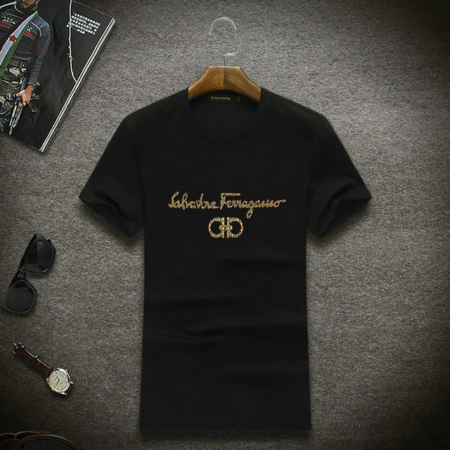 Ferragamo Men Short T-shirt in black 2017 Discount